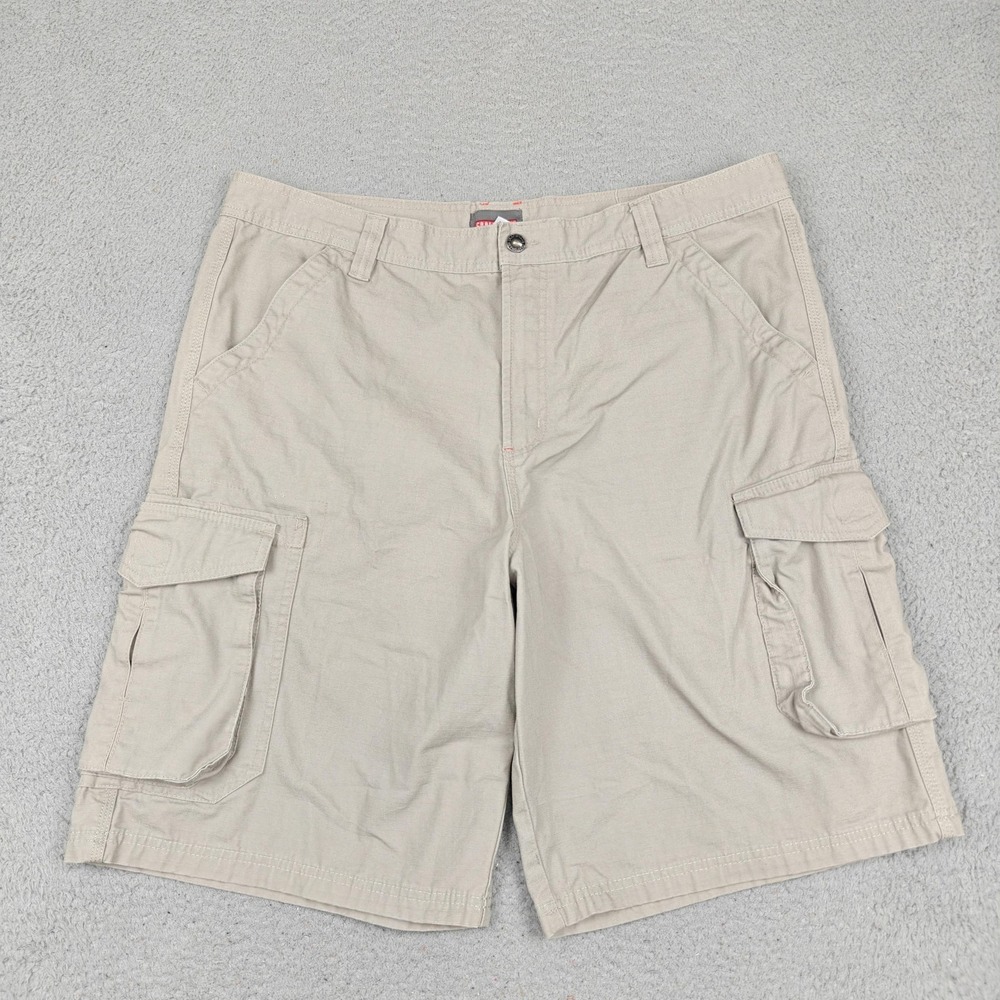 Craftsman Cargo‎ Shorts Mens 40 Beige Ripstop Utility Pockets Workwear Outdoor